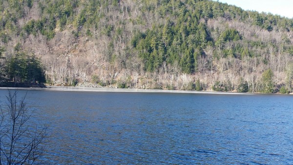 Large swath of ice still on Lake Winona as of March 26, 2016